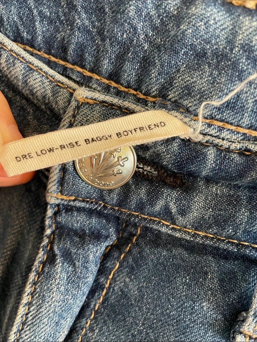 Rag & Bone Featherweight Dre Low Rise Baggy Boyfriend Jeans Women’s 29 Millerton